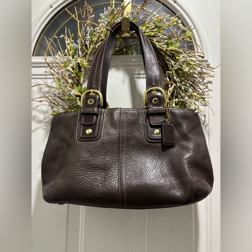 Vintage Coach Leather Tote Bag